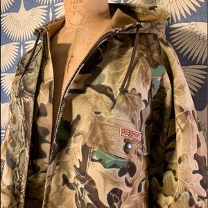 VTG Hodgman woods camouflage PVC raincoat trench